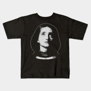 Joan Of Arc Black and White Kids T-Shirt